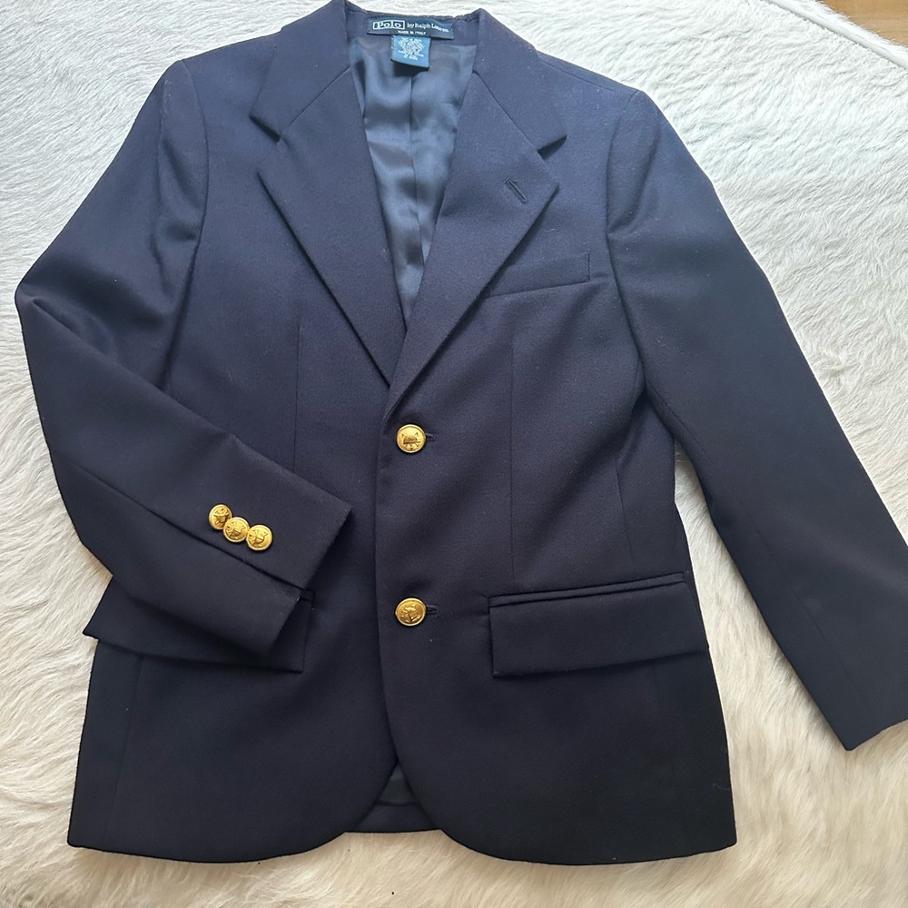 Boys Ralph Lauren size 6 Navy Wool Blazer